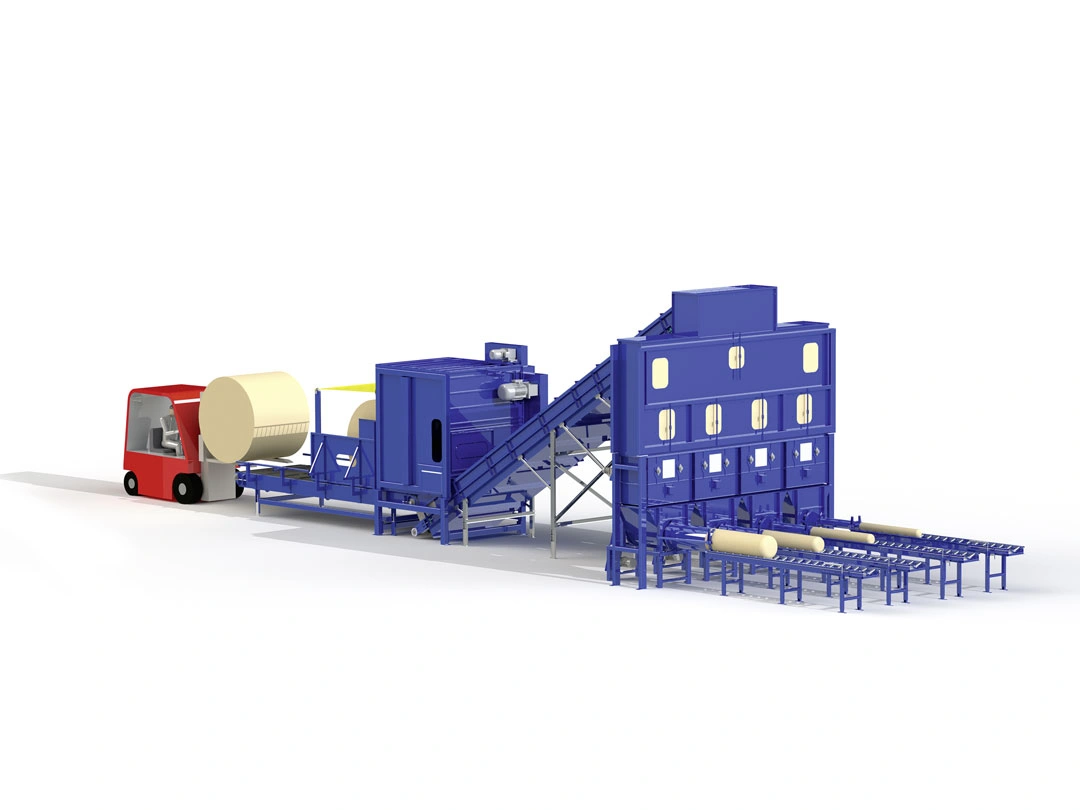 3D-Modell einer Produktionsanlage für Vegetationsfaschinen