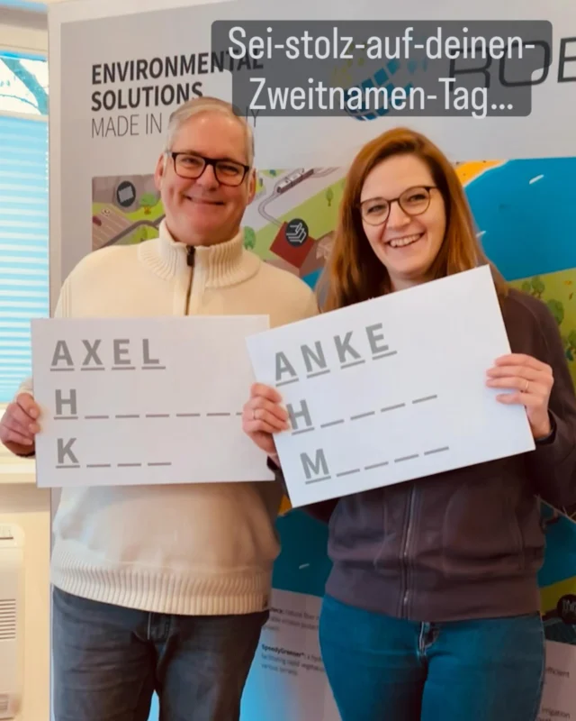 In unseren Büro gibt es noch deutlich mehr Kolleginnen und Kollegen mit einem zweiten Namen. Jetzt sind wir gespannt: Wie ist eurer? 😂

#zweitnamentag #twistringen #spassbeiderarbeit