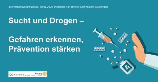 Bekommen wir bald hinsichtlich des Missbrauchs von Fentanyl amerikanische Verhältnisse? Welche Herausforderungen gibt es aktuell in der Drogen- und Suchtpolitik? 

Darüber werden der Rotary-Club Syke in einer nachmittäglichen Infoveranstaltung mit dem Bundesdrogenbeauftragten informieren.

Termin: 12.05.2026 | 15:00 Uhr - 17:00 Uhr 
Ort: Twistringen
Anmeldung unter: m.juergens@roessgroup.com

Der @rotarysyke (Rotary Club Syke) lädt zu einer öffentlichen Informationsveranstaltung ein. Als Referent konnte ein prominenter Experte gewonnen werden: Prof. Dr. Hendrik Streeck, Bonner Bundestagsabgeordneter, Direktor des Instituts für Virologie am Universitätsklinikum Bonn und seit 2025 Drogenbeauftragter der Bundesregierung. Bundesweit bekannt wurde der Mediziner unter anderem durch seine Rolle als wissenschaftlicher Experte während der Corona-Pandemie.

Die Veranstaltung richtet sich an Schülerinnen und Schüler, Auszubildende, Eltern sowie alle Interessierten. Im Anschluss besteht die Möglichkeit zum Austausch und zur Diskussion. Der Eintritt ist frei.

#drogenprävention #suchtberatung #rotary #hendrikstreeck