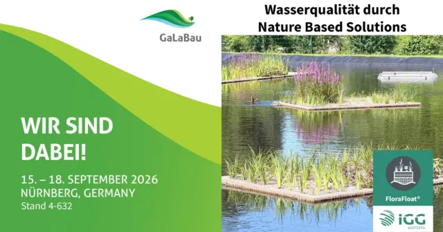 Wasserqualität lässt sich nicht nur mit Technik verbessern – sondern auch mit lebenden Systemen.

Bei FloraFloat® wachsen Pflanzenwurzeln unmittelbar in das Wasser. Sie bremsen die Strömung im Wurzelraum, filtern Schwebstoffe und schaffen Lebensraum für Mikroorganismen. Diese biologische Gemeinschaft unterstützt die Bindung und Umwandlung von Nährstoffen.

Das Prinzip verbindet Wasserreinigung, Biodiversität und Gestaltung. Besonders spannend ist die Kombination mit Maßnahmen zur Erosionsprävention: weniger Sedimenteintrag an Land, biologische Aufbereitung im Wasser.

Lernen Sie beide Seiten des Gewässerschutzes auf unserem Messestand kennen.

📍4-632

#NatureBasedSolutions #Wasserqualität #FloraFloat #Gewässerschutz #GaLaBau2026
